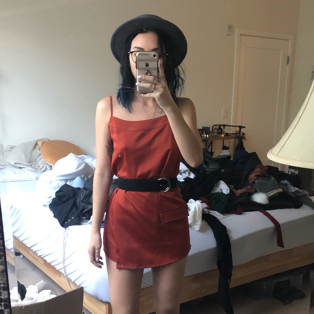 NWT UO copper skort romper